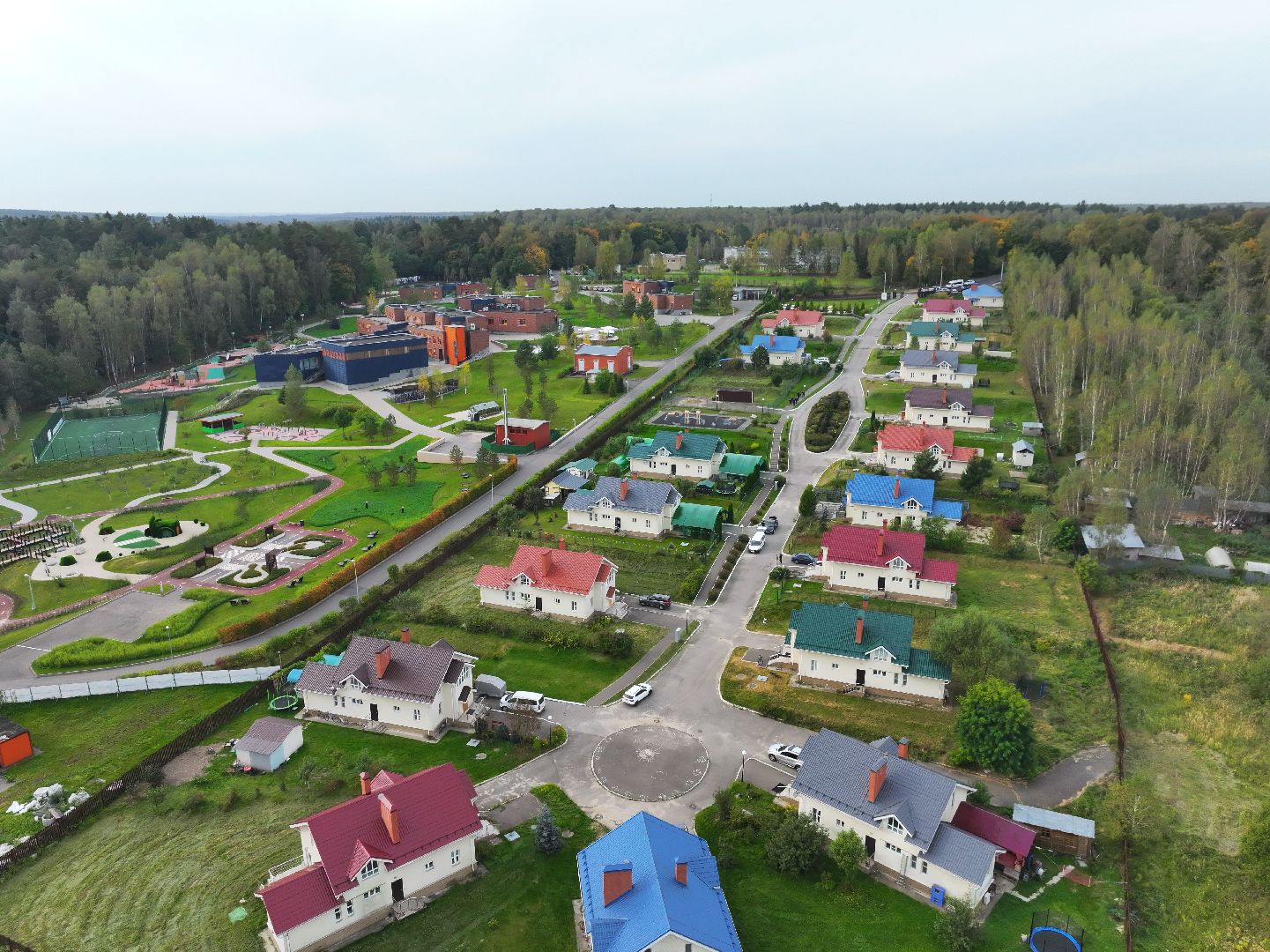 видео с коптера, семейный городок серпухов,