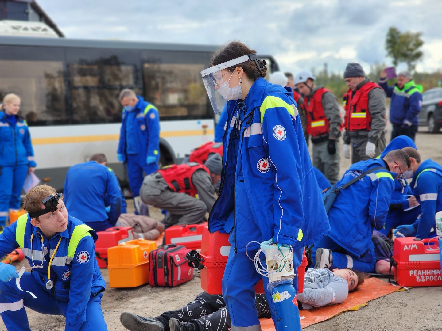 скорая помощь, учения скорой помощи,  скорая медицинская помощь, деревня клюшниково, богородский городской округ,