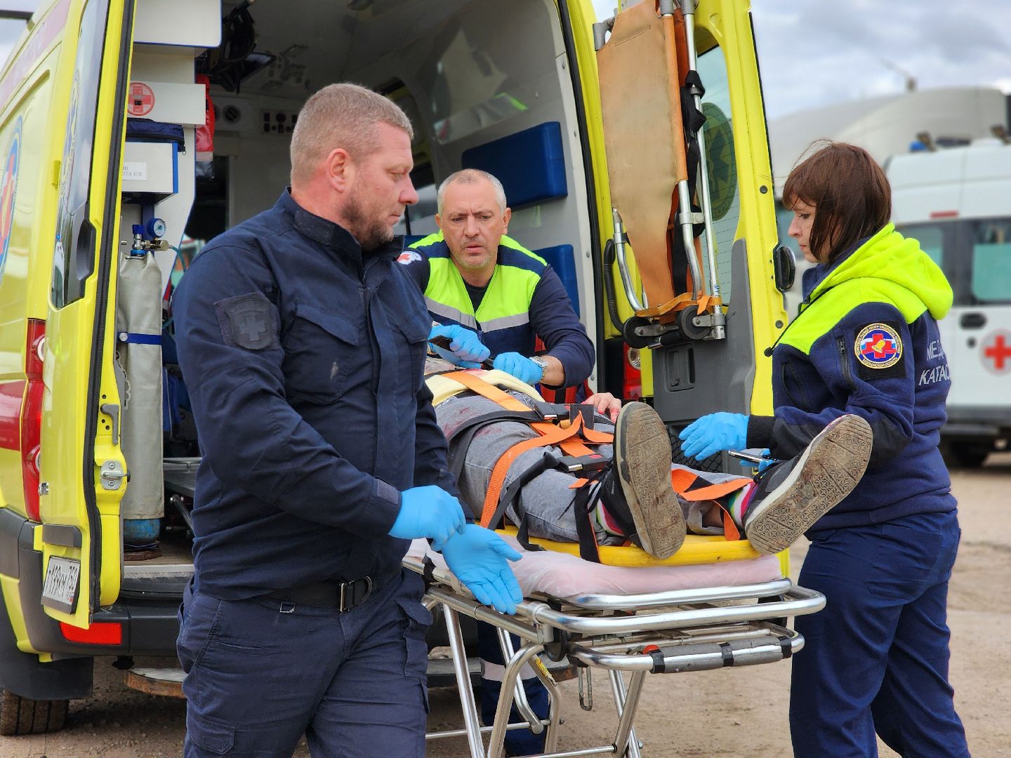 скорая помощь, учения скорой помощи,  скорая медицинская помощь, деревня клюшниково, богородский городской округ,