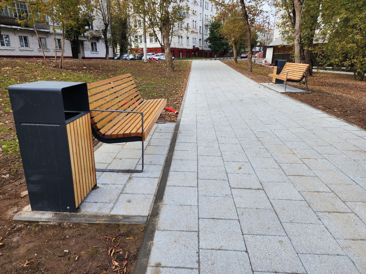 фрязино, благоустройство сквера, общественная территория, пешеходные дорожки,