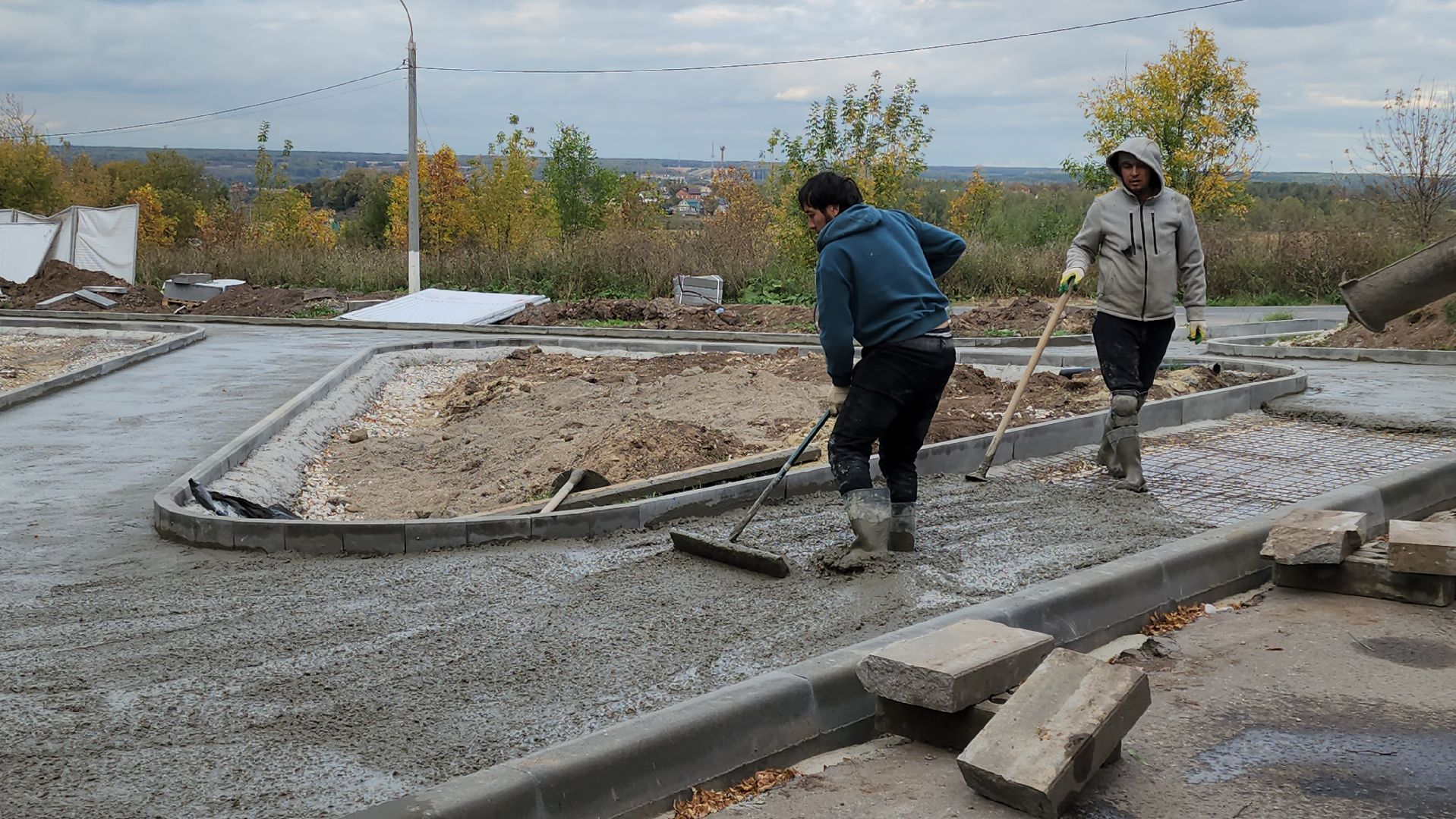 кашира, благоустройство, комфортная городская среда, национальный проект, сквер, тротуарная плитка,