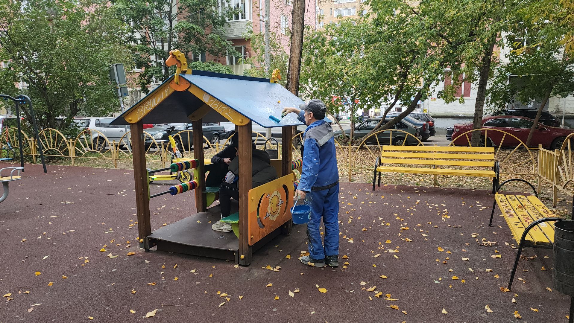 пушкино, благоустройство, детские площадки, граффити, вандализм, новая детская площадка, игровой комплекс, формирование комфортной городской среды,