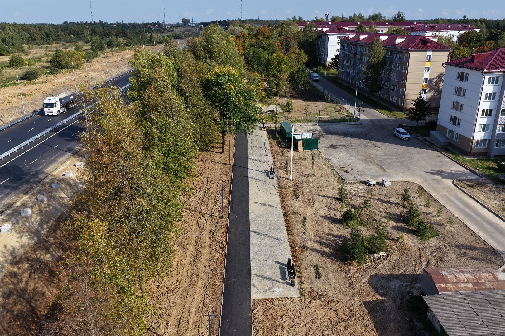 видео с коптера, сквер в шаховской, благоустройство в шаховской,