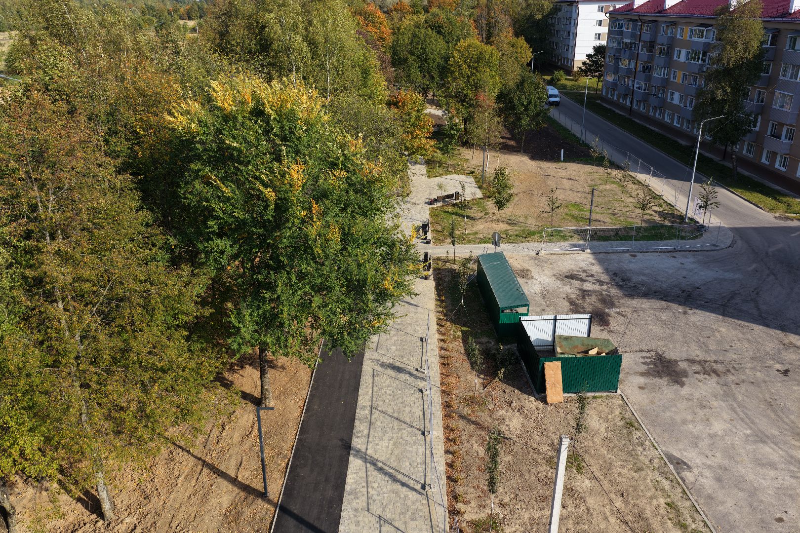 видео с коптера, сквер в шаховской, благоустройство в шаховской,