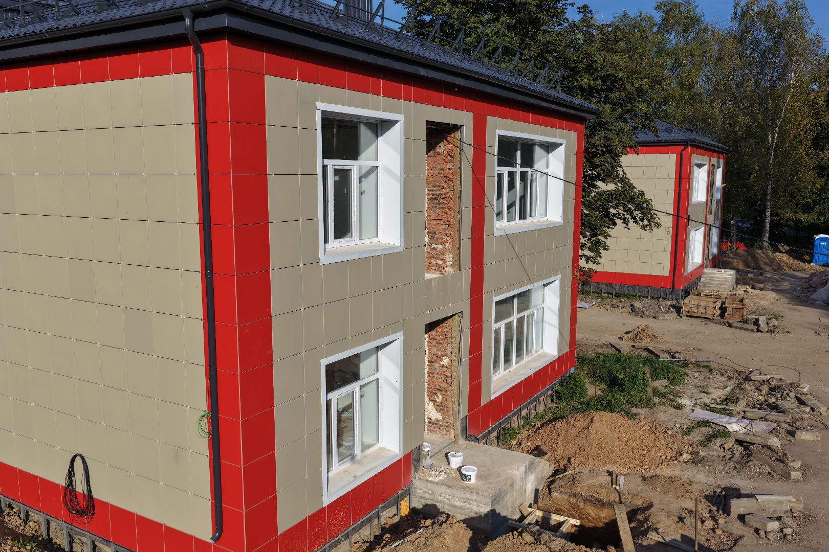 видео с коптера, детский сад малыш,