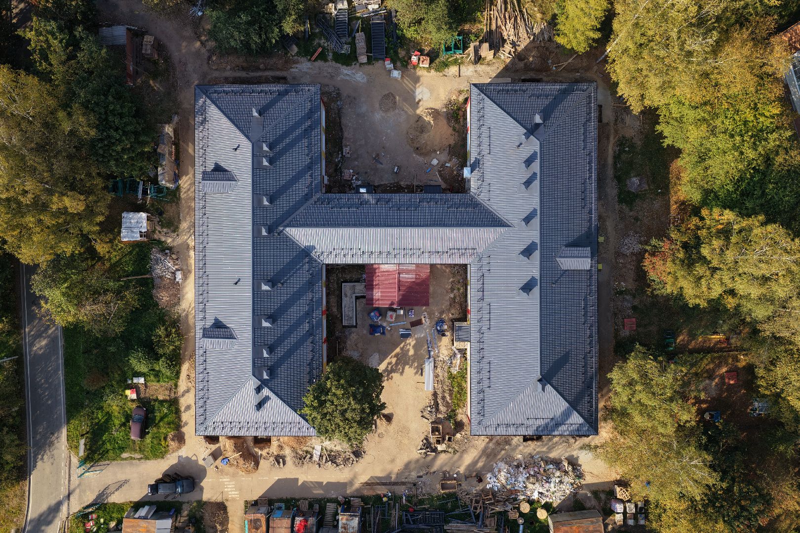 видео с коптера, детский сад малыш,