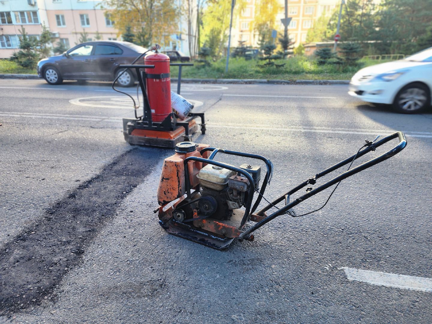 фрязино, ремонт дорог, ямочный ремонт,