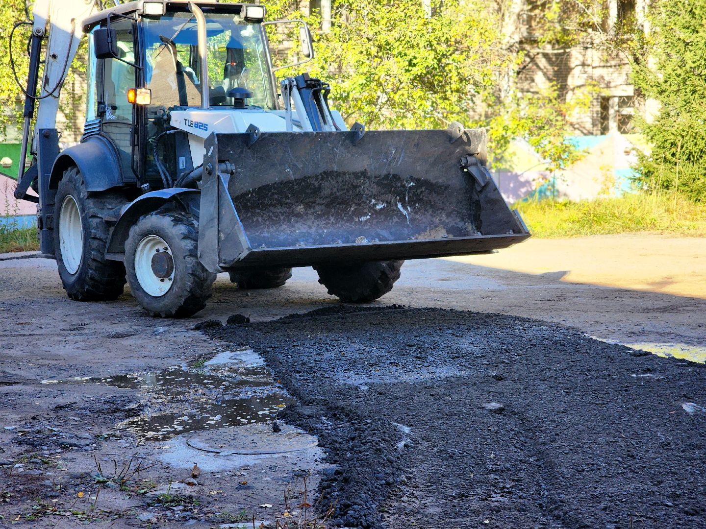 дубна, александровка, ремонт дорог,