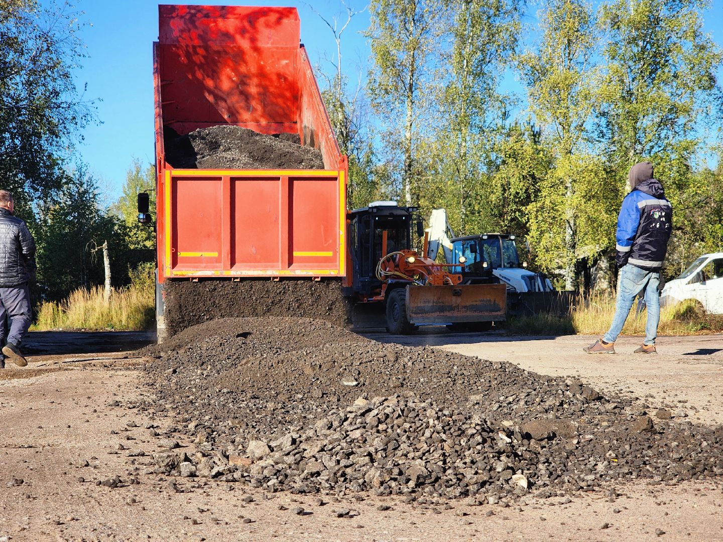 дубна, александровка, ремонт дорог,