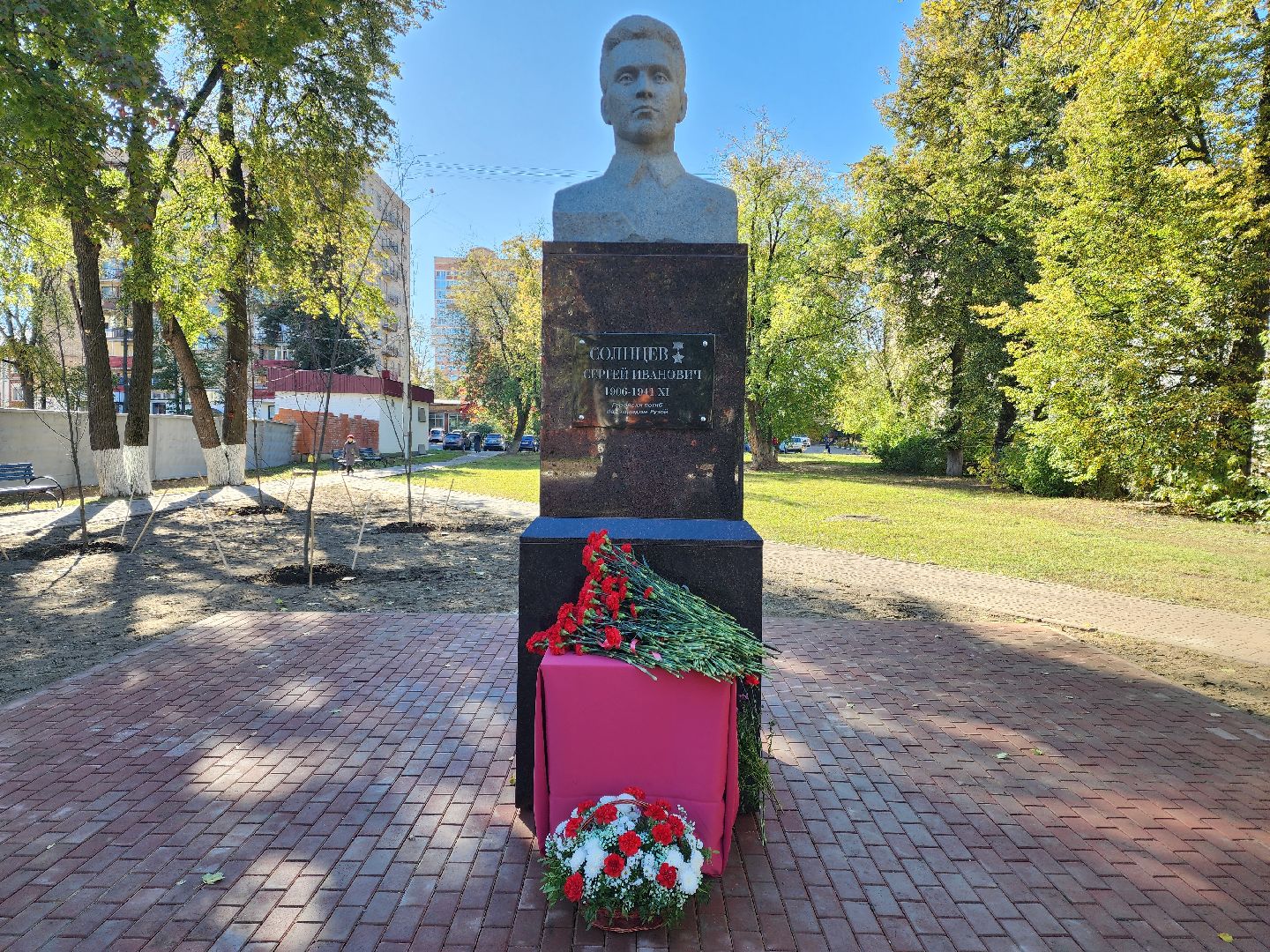 раменское, общество, памятник герою сергею ивановичу солнцеву,  открытие нового мемориала на улице солнцева,