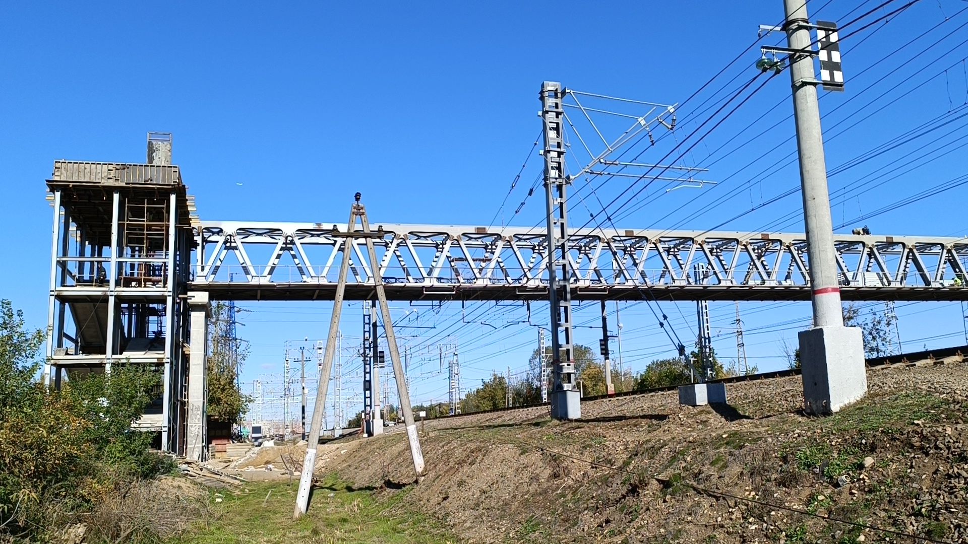 пешеходный надземный переход, лобня, мцд,