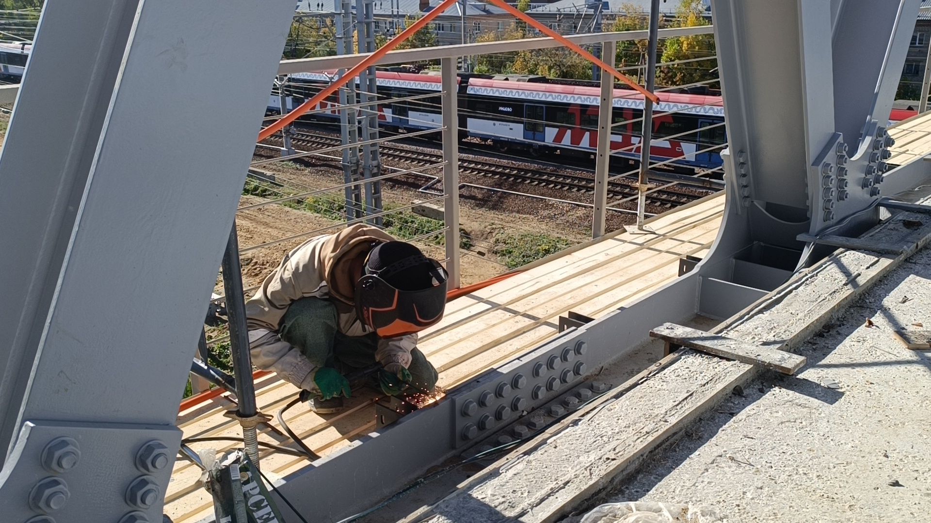 пешеходный надземный переход, лобня, мцд,