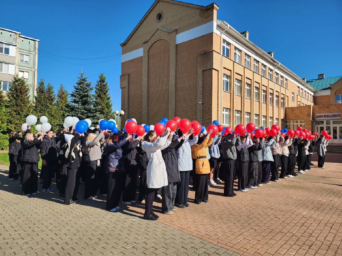 день воссоединения, серебряные пруды,  молодая гвардия серебряные пруды, флешмоб, школа чуйкова, новые территории,