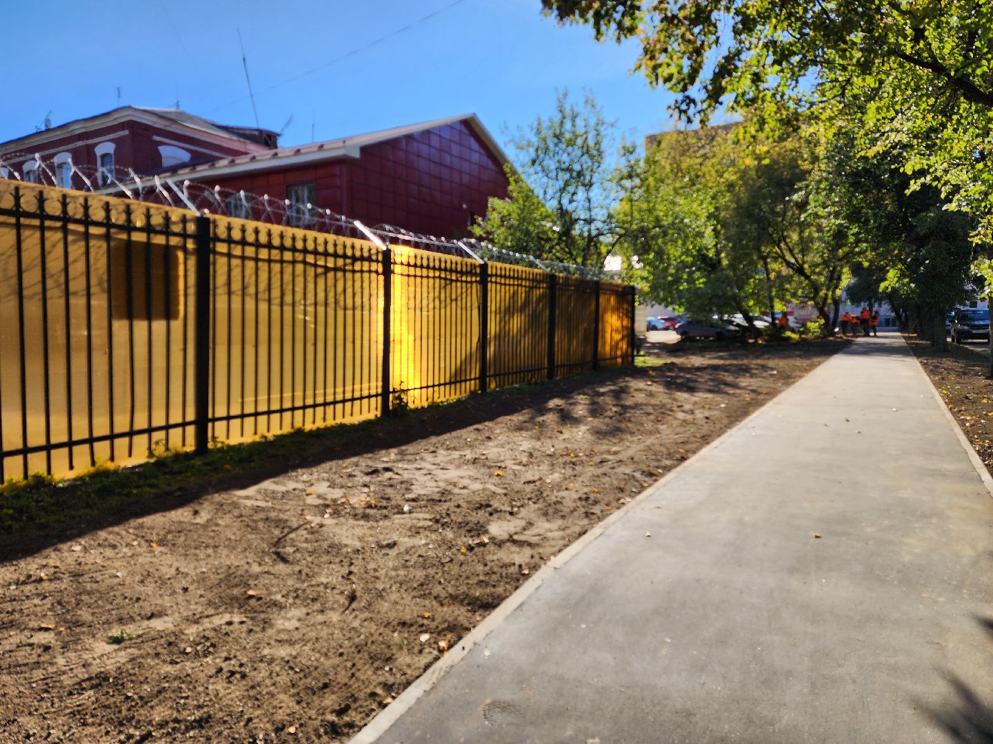 раменское, благоустройство, новый тротуар на улице воровского,