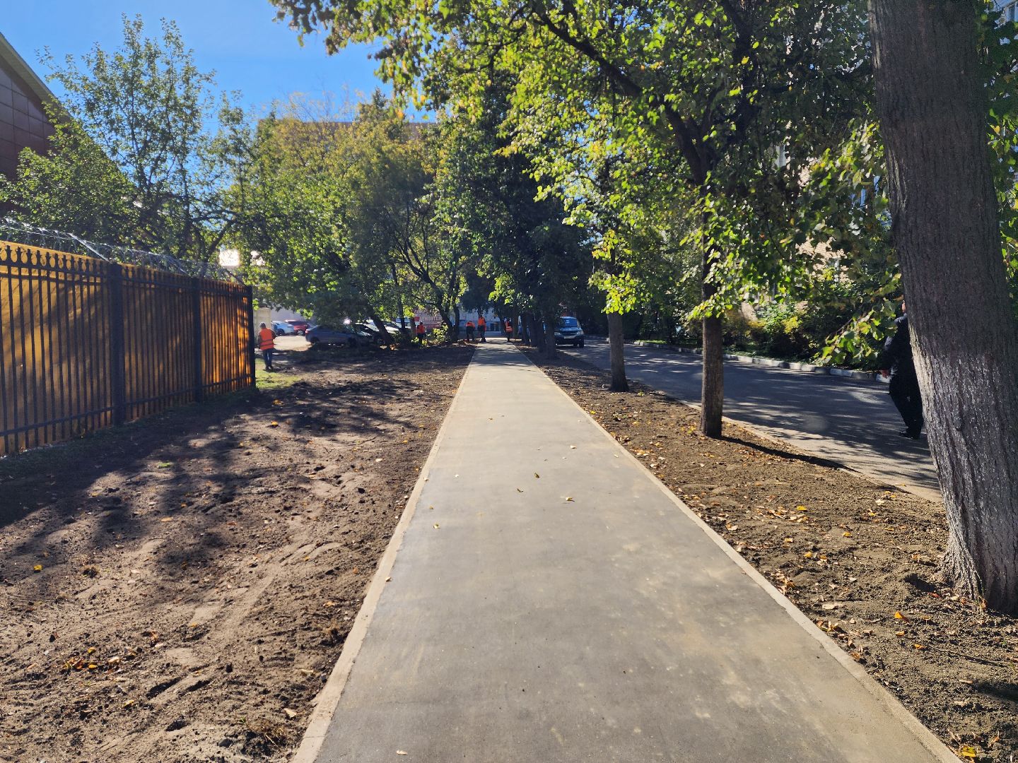 раменское, благоустройство, новый тротуар на улице воровского,