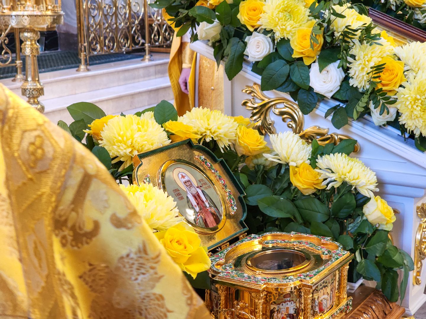 Подольск, Ковчег с мощами, Святитель Тихон, Архиепископ Аксий, Богослужение, Святыня,