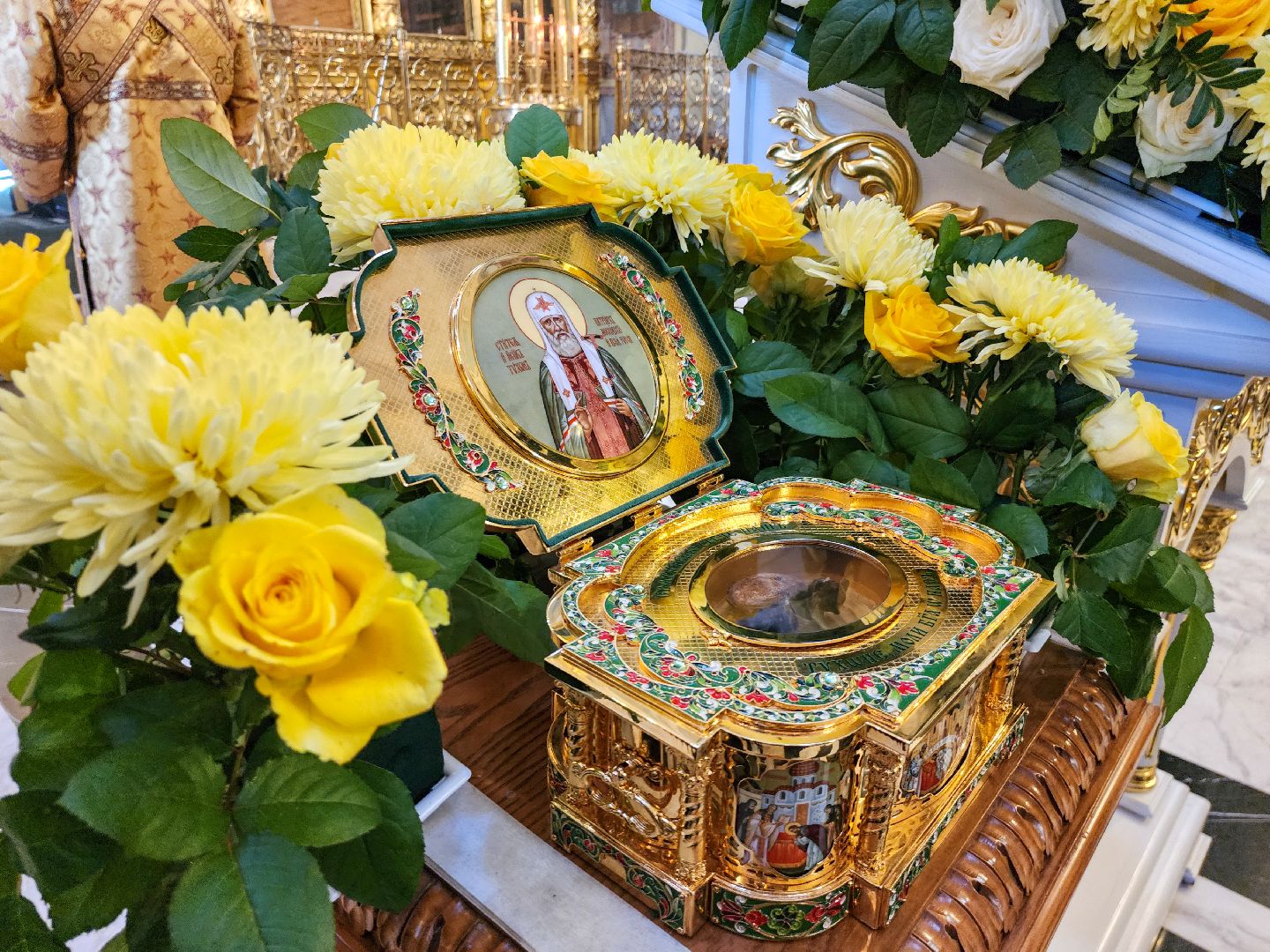 Подольск, Ковчег с мощами, Святитель Тихон, Архиепископ Аксий, Богослужение, Святыня,