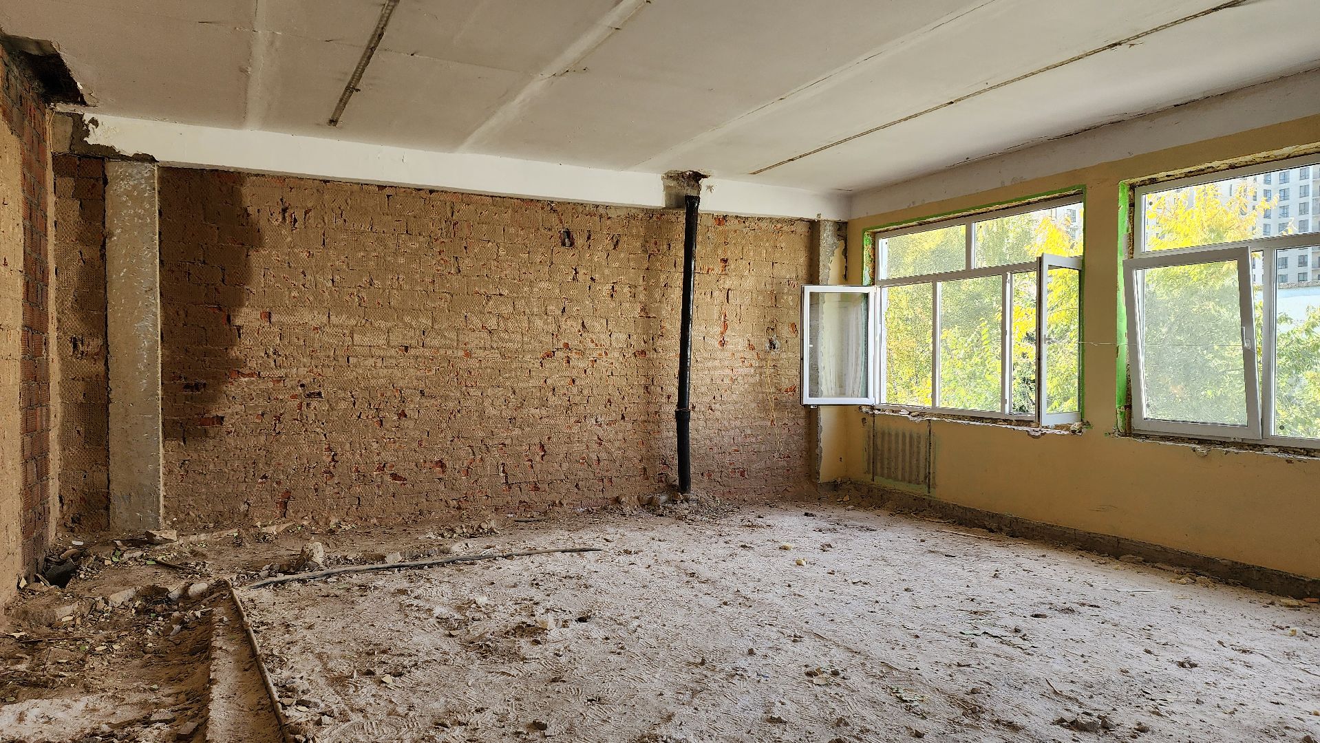 капитальный  ремонт, Капитальный ремонт школы, Лобня,