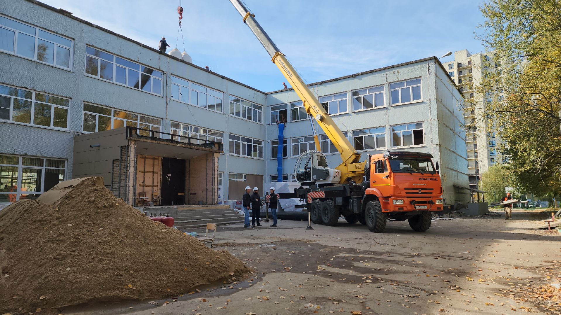 капитальный  ремонт, Капитальный ремонт школы, Лобня,