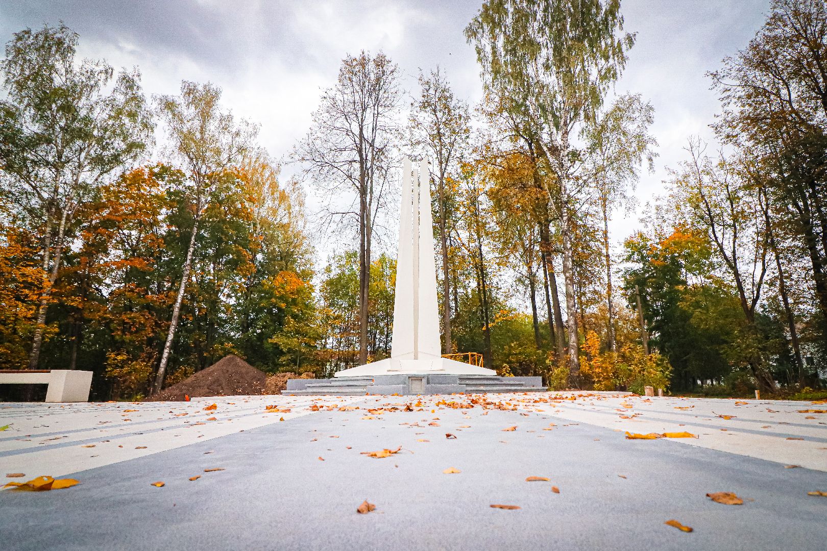 клин, общество, строительство, мемориал вечный огонь, память,