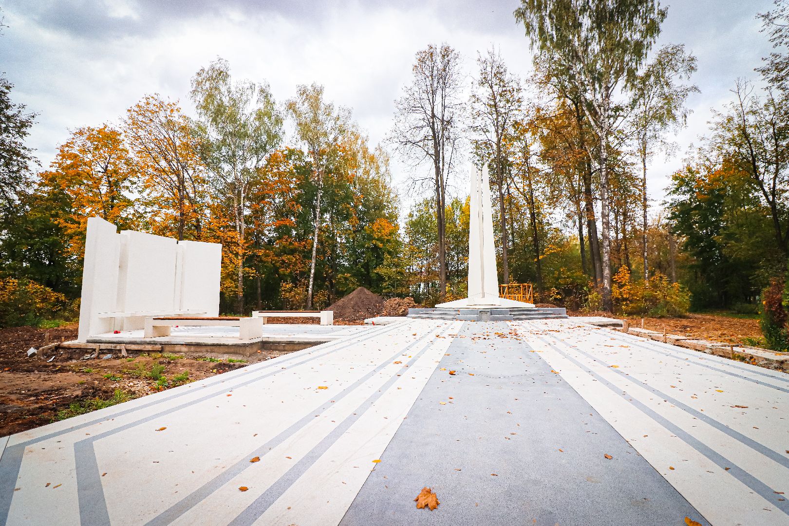клин, общество, строительство, мемориал вечный огонь, память,
