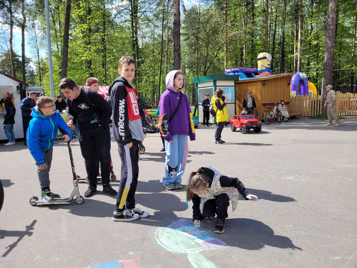 дети; день победы; рисунок великой победы; парки подмосковья; видное;