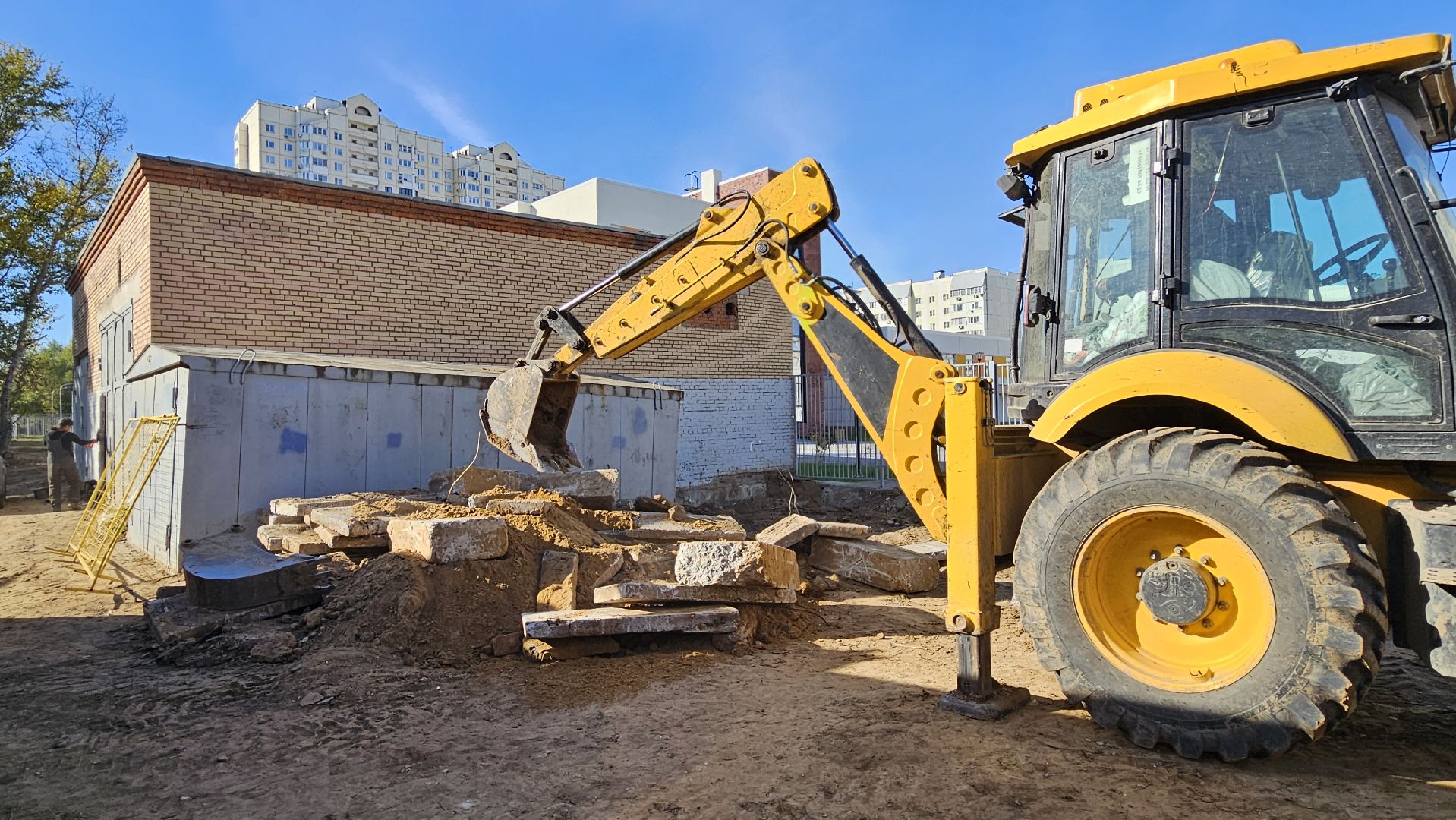долгопрудный, благоустройство, гимназия 13 в долгопрудном, инженерные сети,