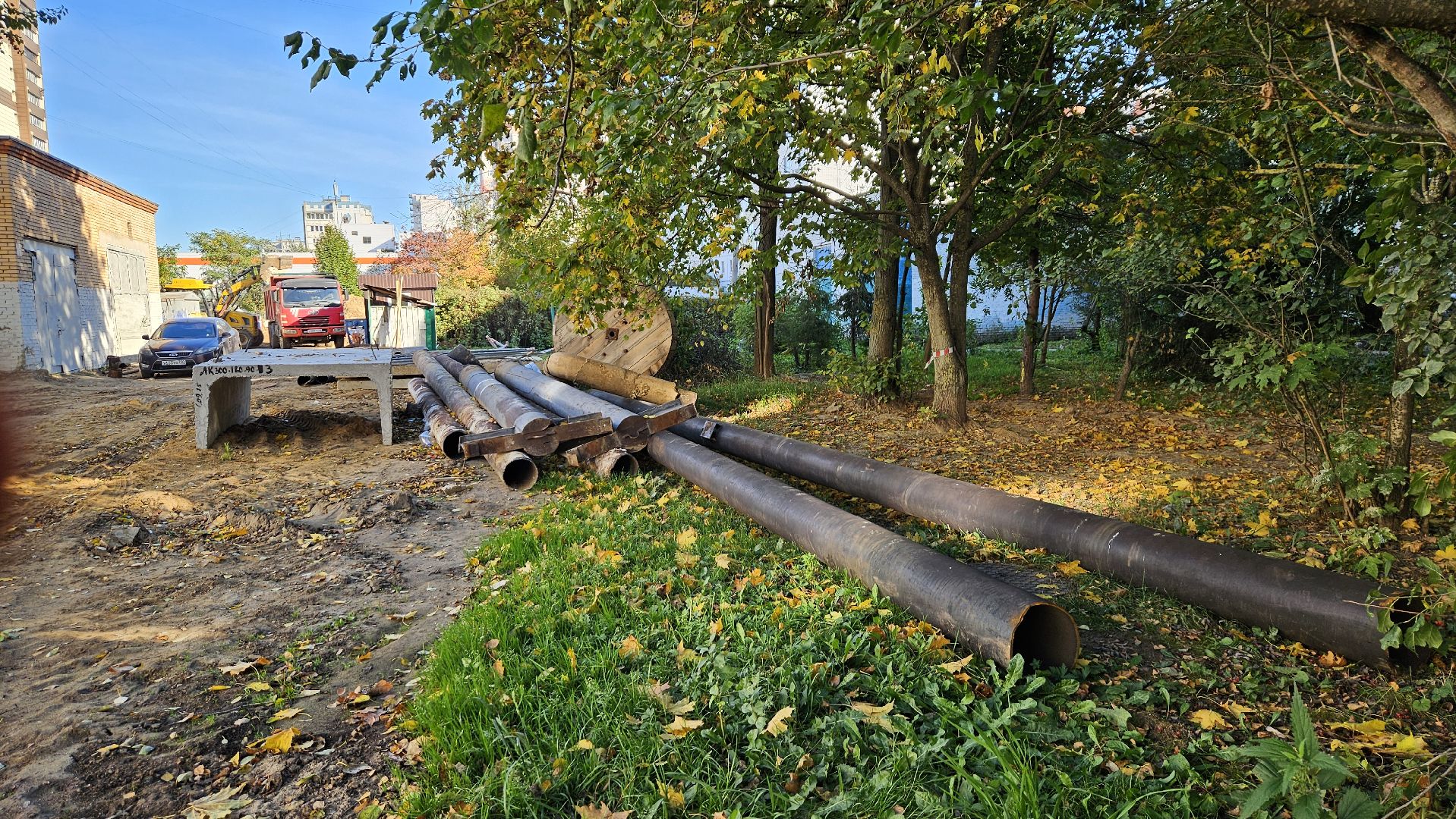 долгопрудный, благоустройство, гимназия 13 в долгопрудном, инженерные сети,