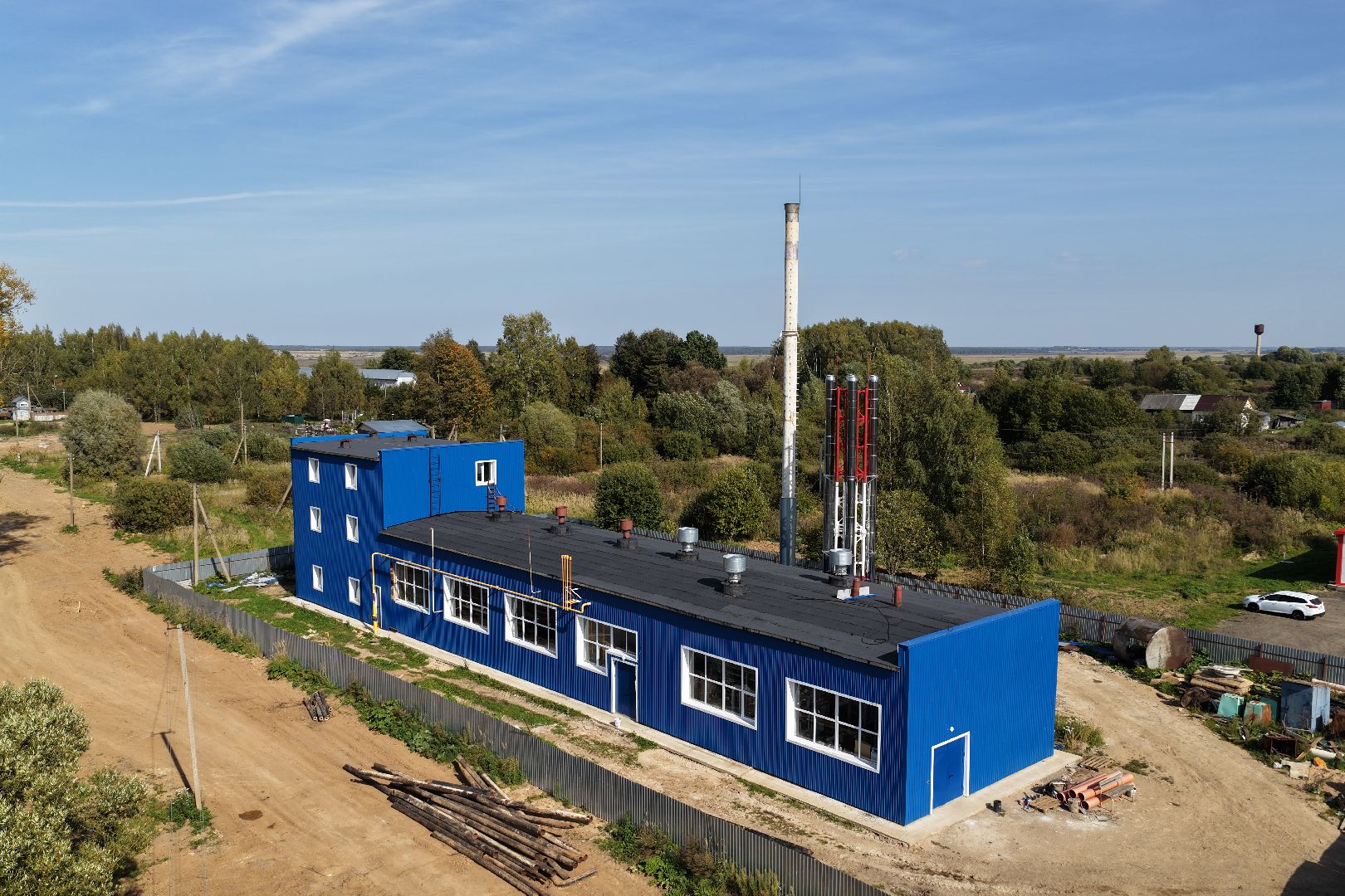 видео с коптера, котельная в шаховской,