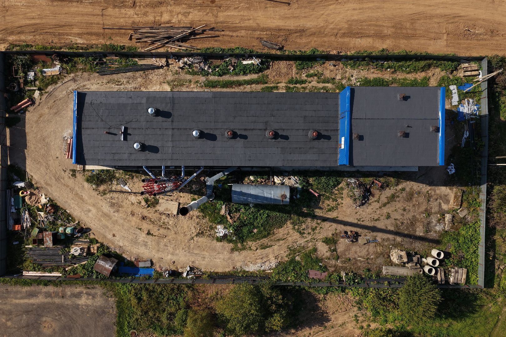 видео с коптера, котельная в шаховской,