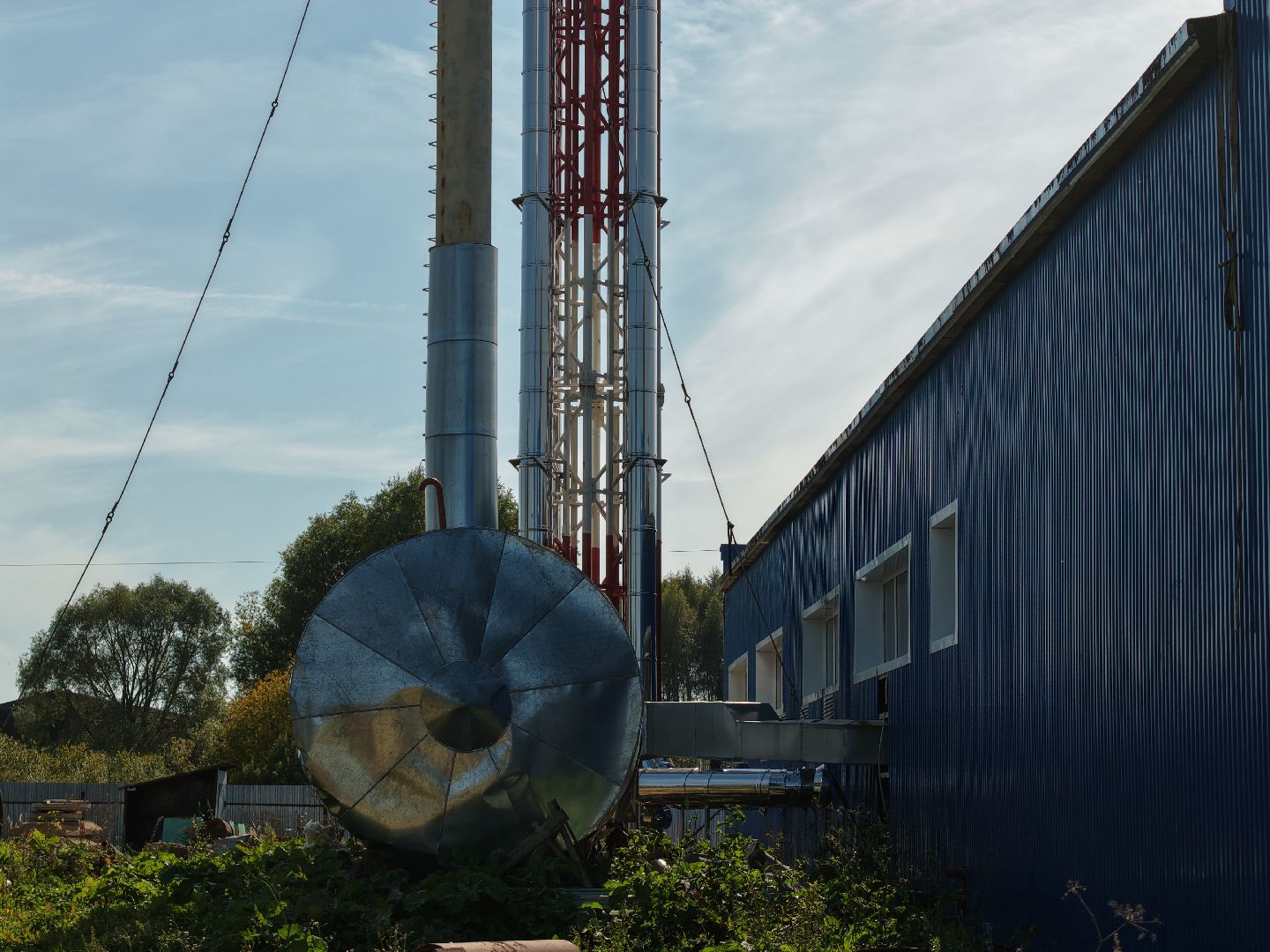 видео с коптера, котельная в шаховской,