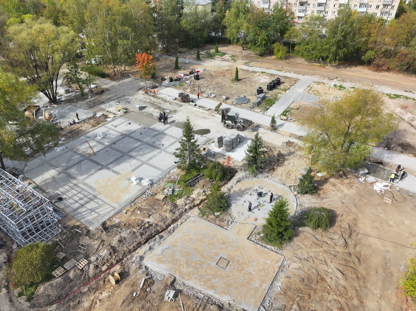 видео с коптера, парк питомник в серпухове, благоустройство в серпухове,