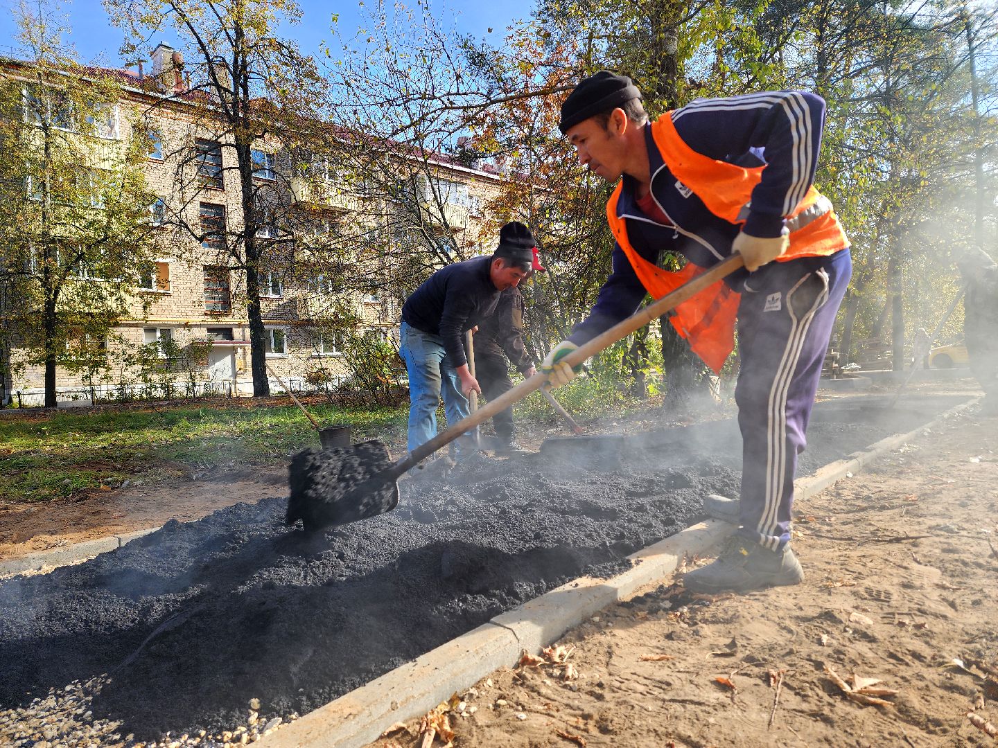 дубна, благоустройство, жкх, тротуары, новые парковочные места,