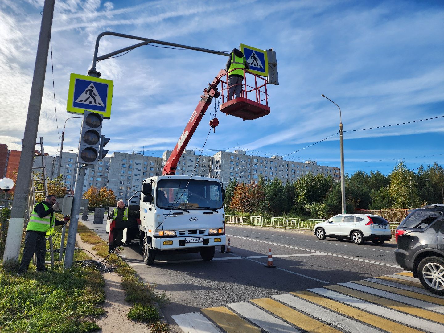 фрязино, светофор, безопасный переход, безопасное движение,