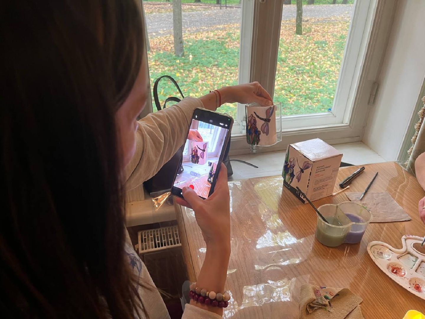 красногорск, мастер класс, роспись по стеклу,