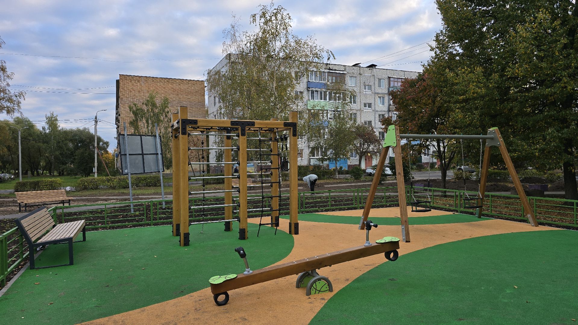 Коломна, новая детская площадка,Озеры,