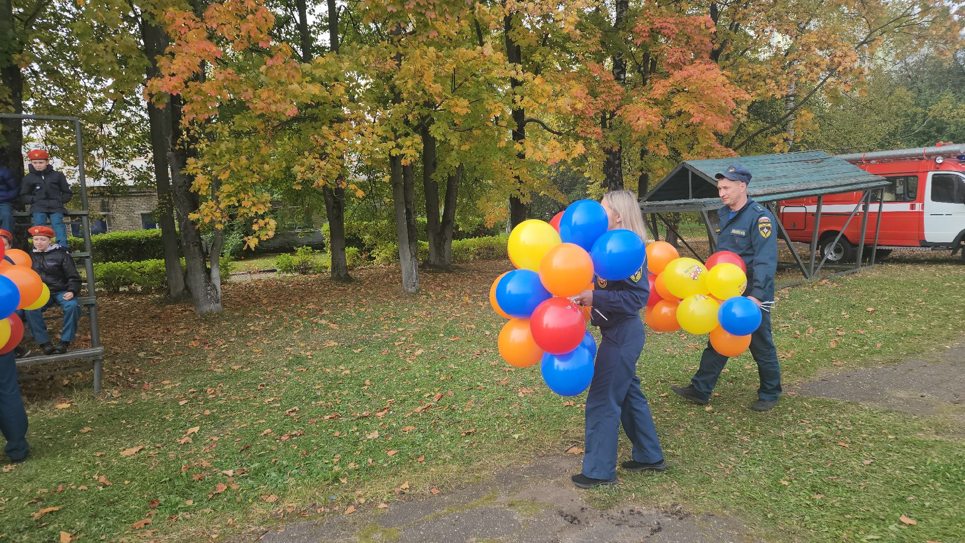 долгопрудный, 35 лет мчс, пожарники, кадеты,  мастер-класс, школьники,