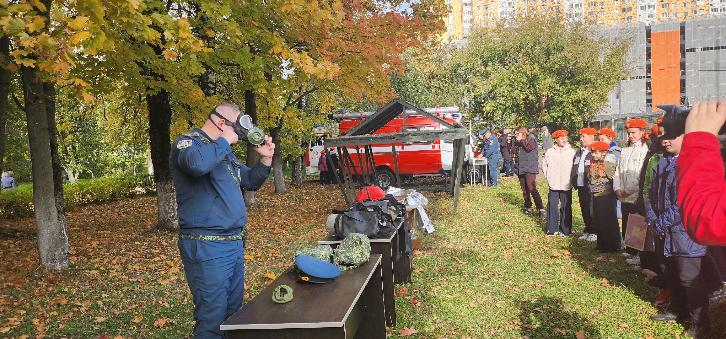 долгопрудный, 35 лет мчс, пожарники, кадеты,  мастер-класс, школьники,