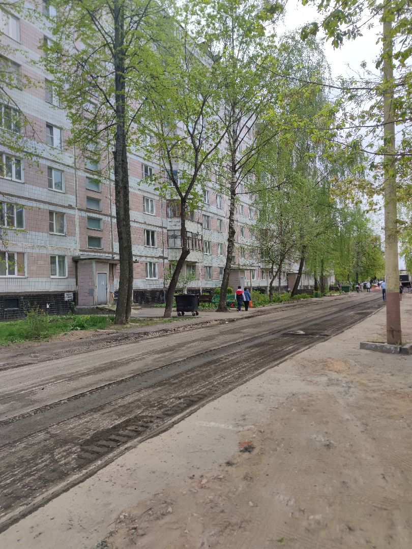 Ремонт дороги, плановый ремонт, Дубна