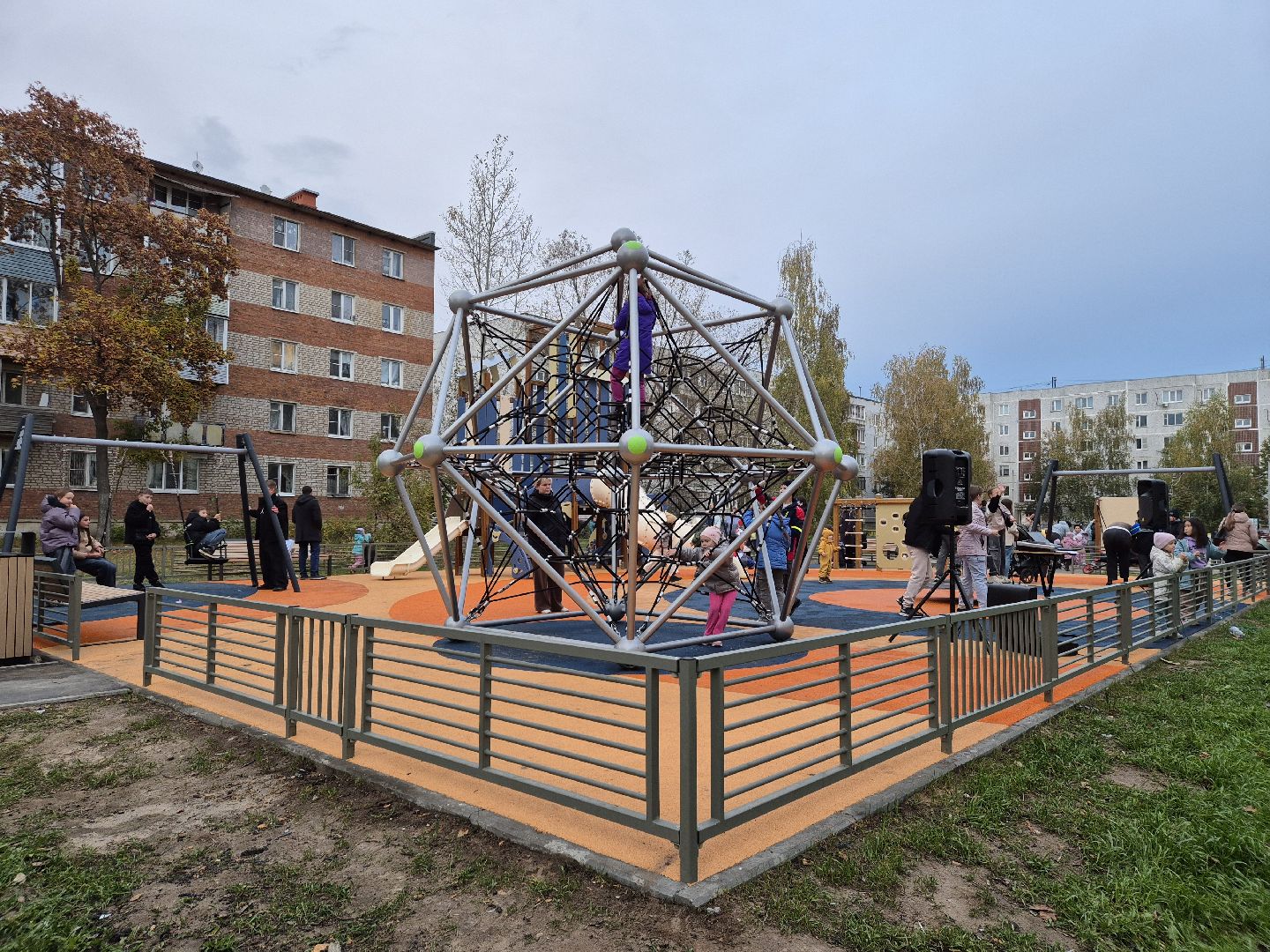 куровское, открытие детской площадки,
