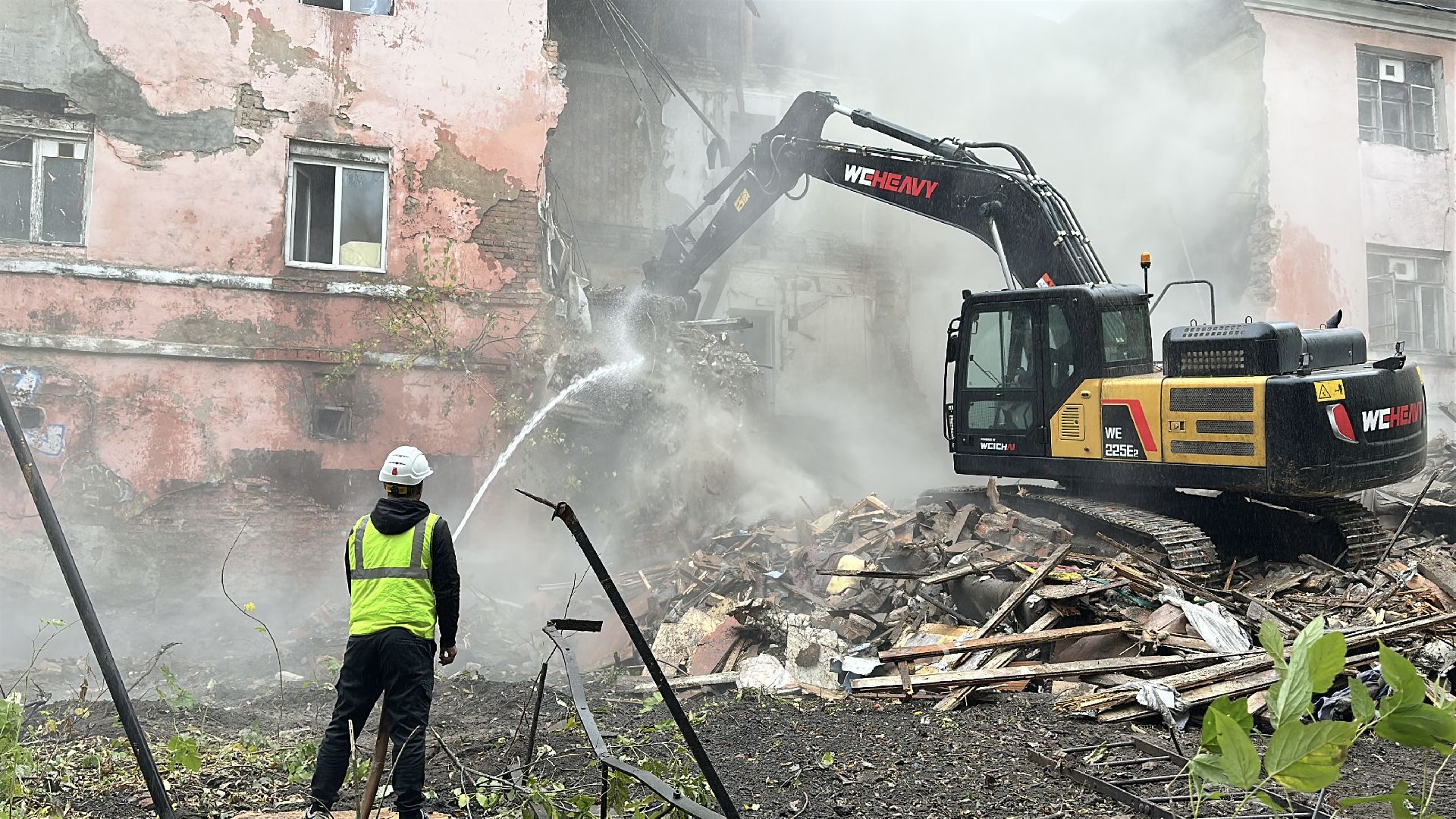 снос аварийного жилья, Снос многоквартирного дома, пушкинский городской округ, пушкино, снос дома,