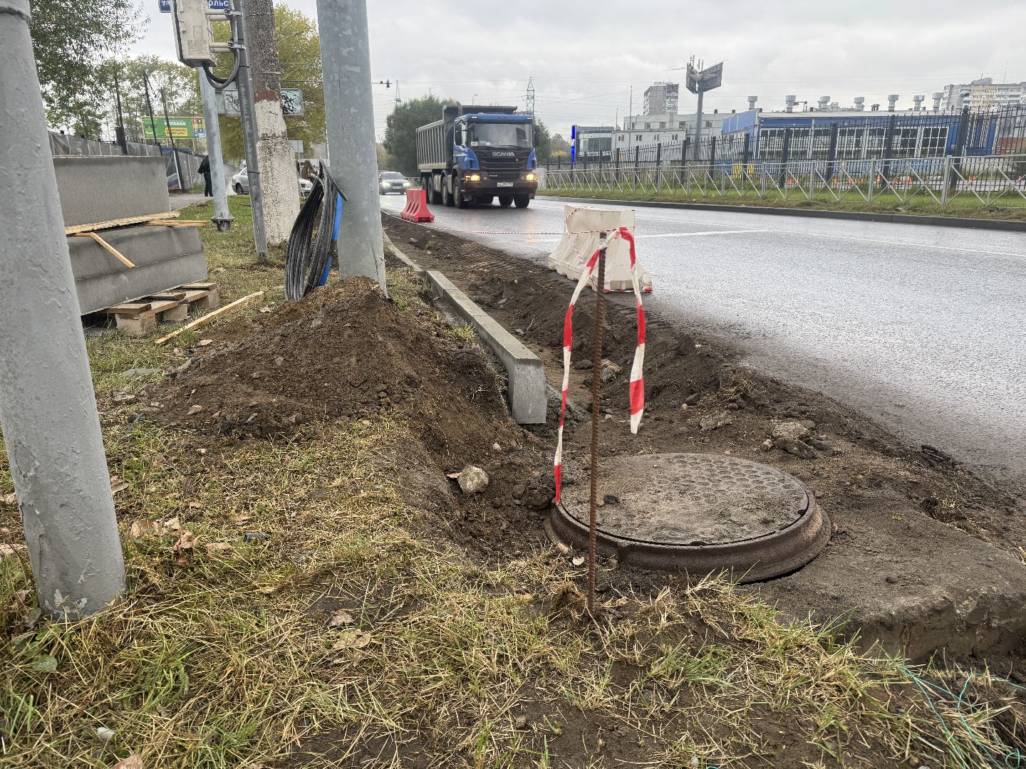 дорога, расширение, благоуйстройство, дорожные работы,