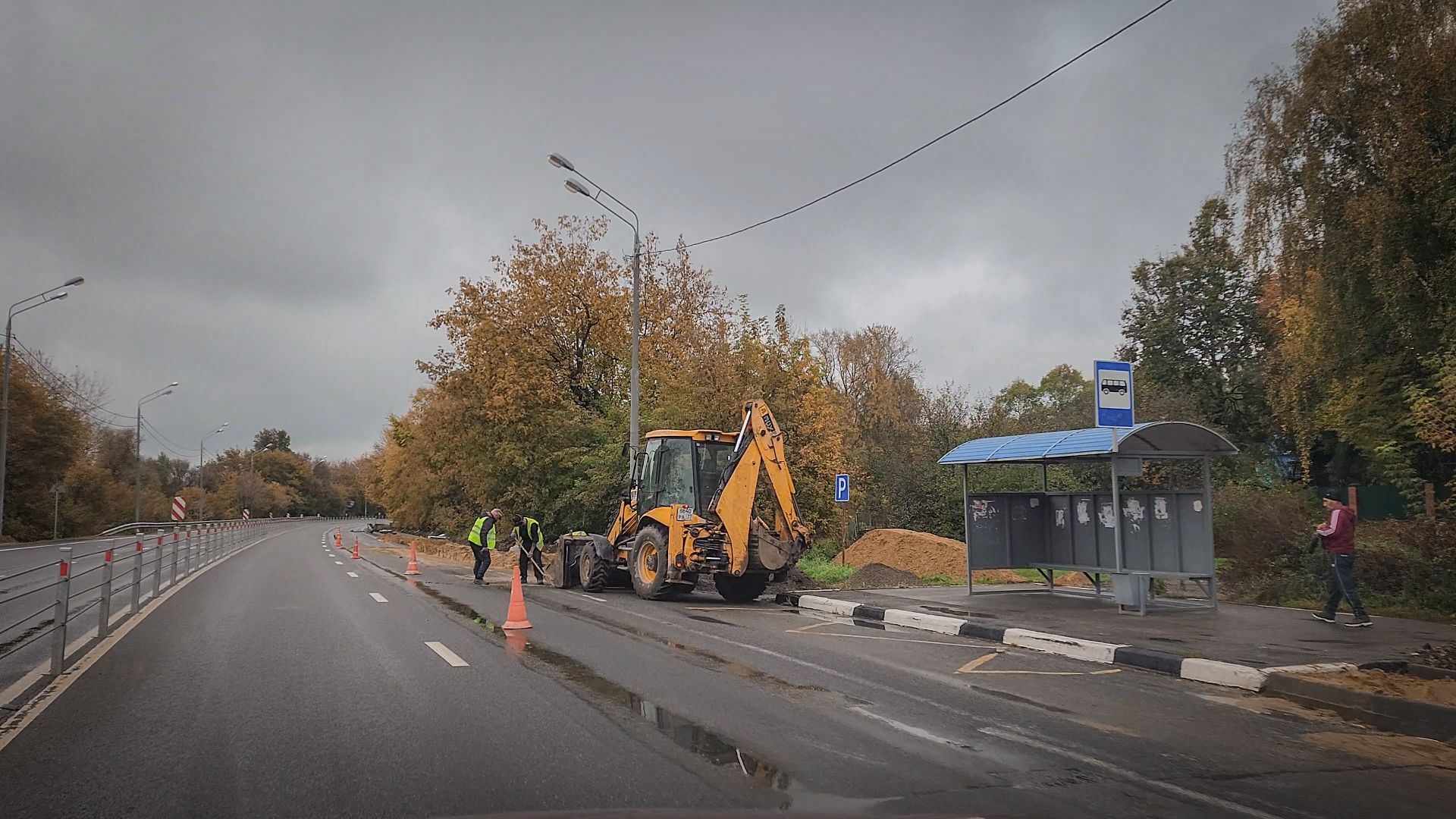 строительство тротуара в кривцах, новый тротуар в кривцах, пешеходная дорожка, раменскмй округ,