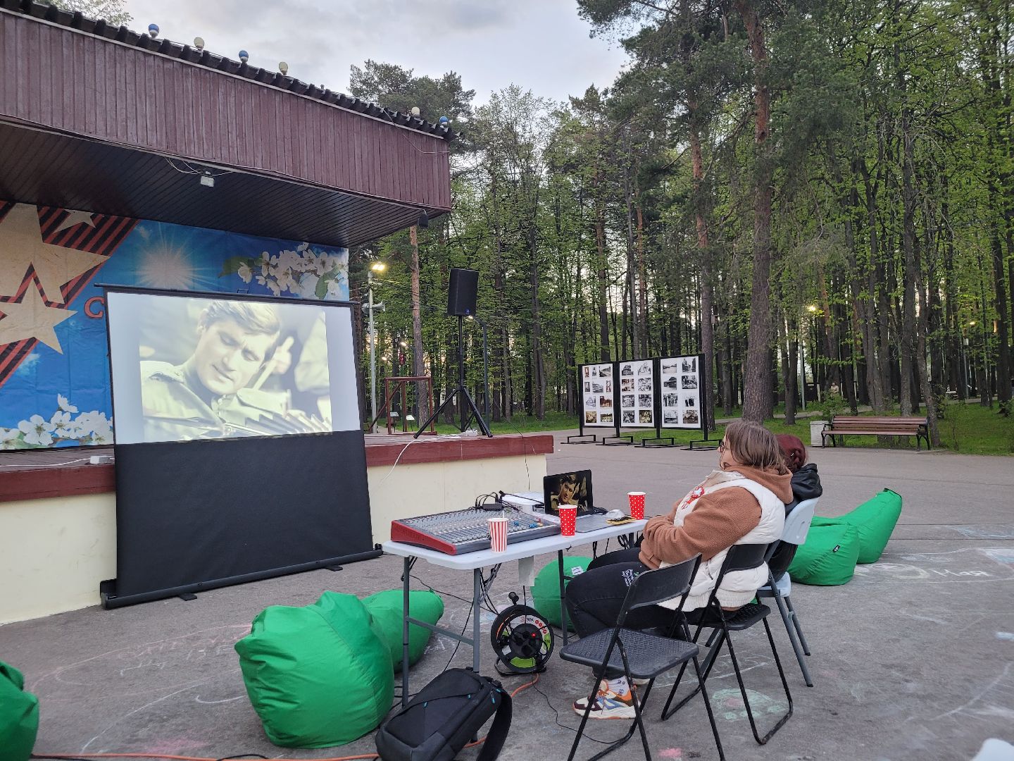 кинопоказ; военные фильмы; видное; парки подмосковья