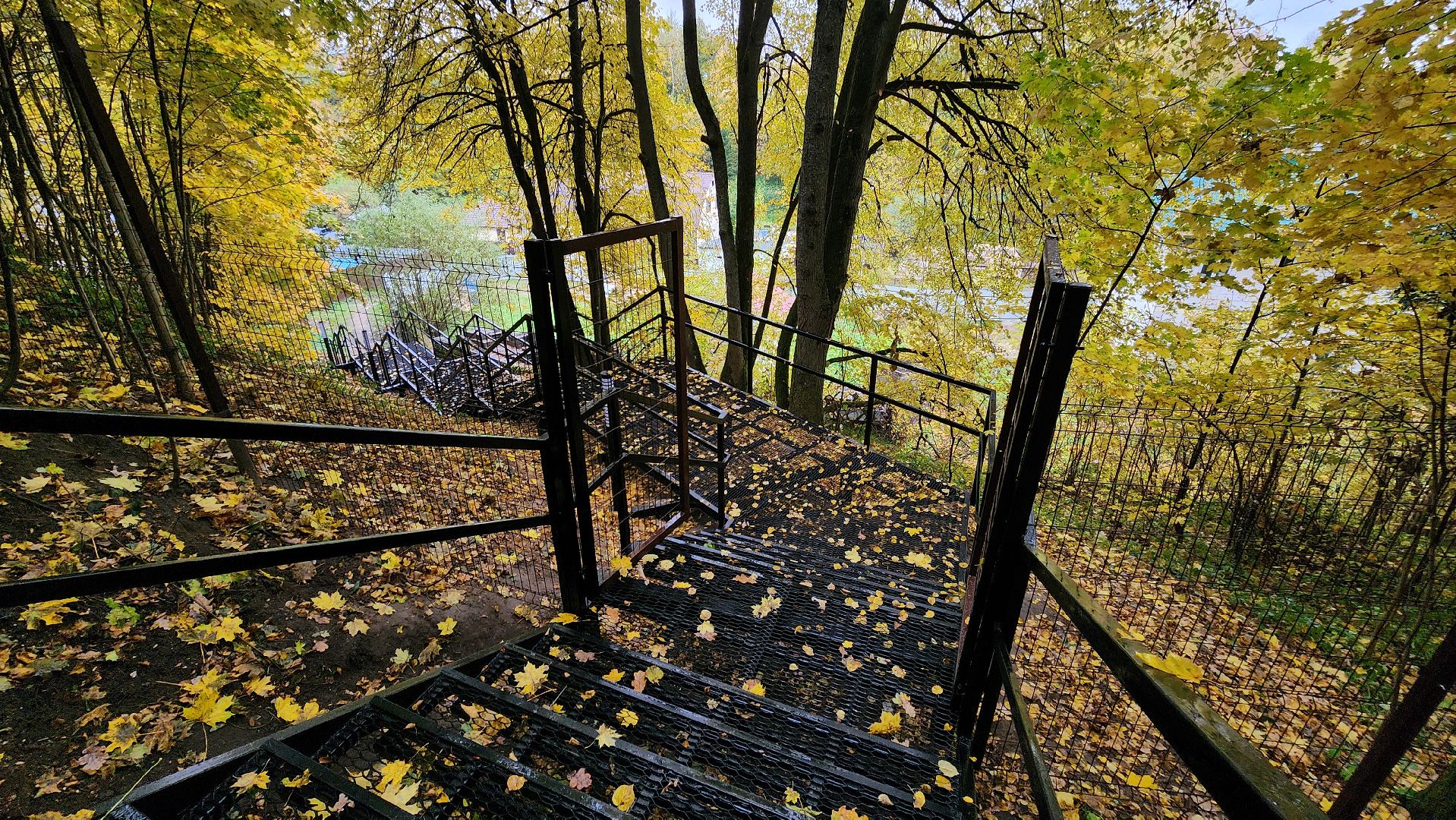 Руза, парк городок, новая лестница, благоустройство,