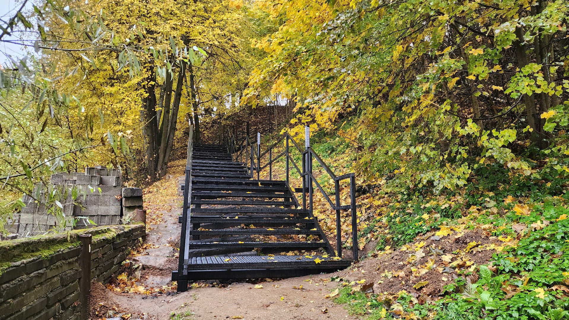 Руза, парк городок, новая лестница, благоустройство,