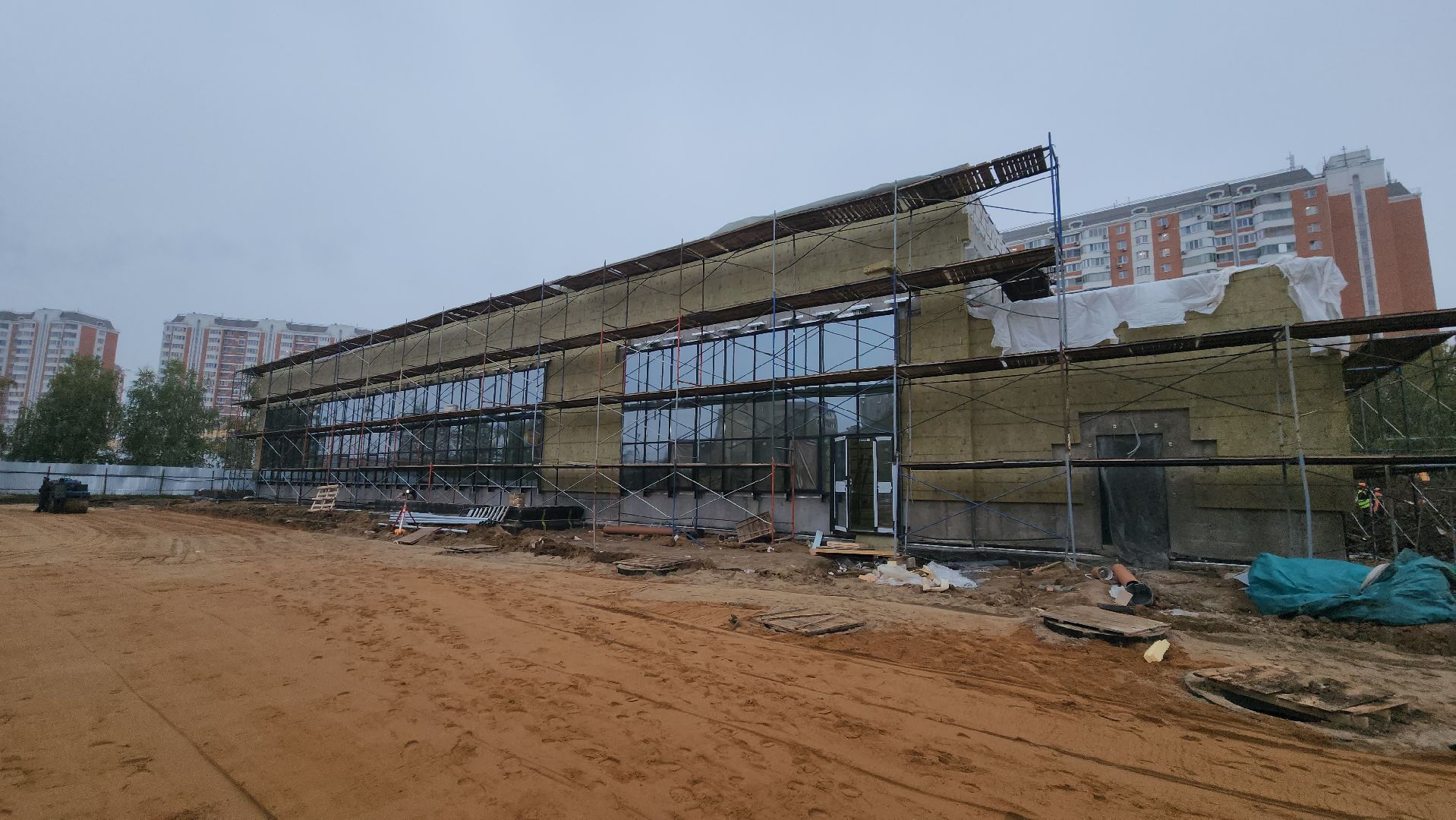 фок с бассейном, Лобня, Строительство ,