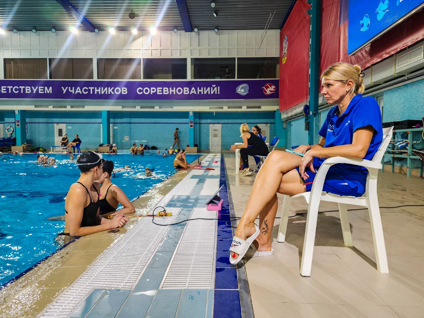 Чехов, Синхронистки, синхронное плавание, кубок россии, Бассейн, сборная московской области, Тренировка,