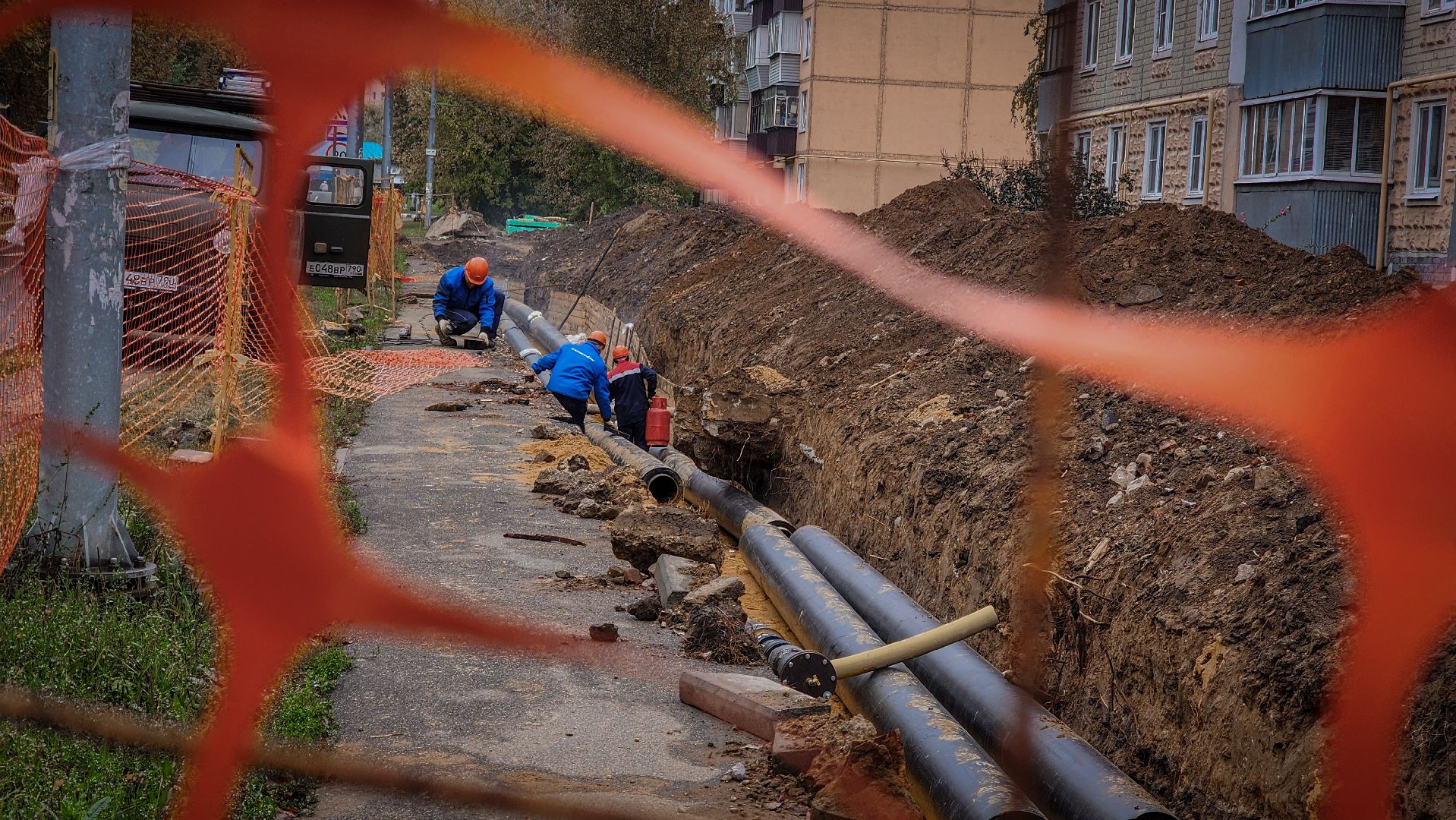 бронницы, строительство участка теплосети, новая теплосеть в бронницах, жкх,