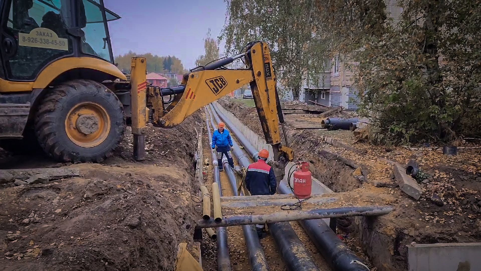 бронницы, строительство участка теплосети, новая теплосеть в бронницах, жкх,